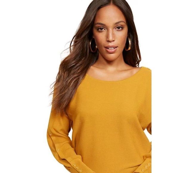New York & Company Button Accent Dolman Sweater XL - Picture 4 of 4